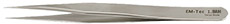 EM-Tec 1.SAN high precision super alloy tweezers, style 1, strong fine tips, fully non-magnetic 